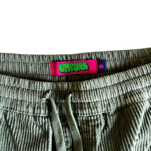 Empyre Women's Relaxed Cotton Corduroy Pull Up Pants Sage Green Size Medium - Picture 4 of 9